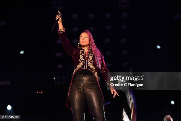 Alicia Keys performs during the 8th Annual Concert For UCSF Benioff Children's Hospital at AT&T Park on November 7, 2017 in San Francisco, California.