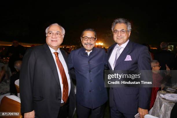 Raian Karanjwala and Naresh Trehan during the fundraiser for Lepra India Trust at the residence of the British High Commissioner Sir Dominic Asquith...