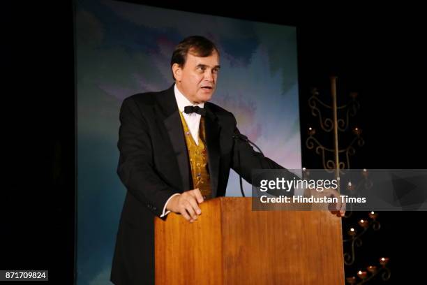 British High Commissioner Sir Dominic Asquith during the fundraiser for Lepra India Trust at the residence of the British High Commissioner Sir...