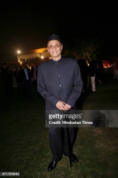 Congress leader Karan Singh during the fundraiser for Lepra India Trust at the residence of the British High Commissioner Sir Dominic Asquith at 2...