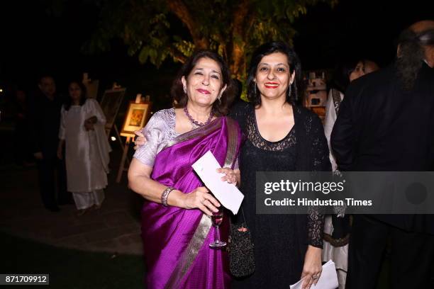 Rupika Chawla and Rukmini Chawla during the fundraiser for Lepra India Trust at the residence of the British High Commissioner Sir Dominic Asquith at...