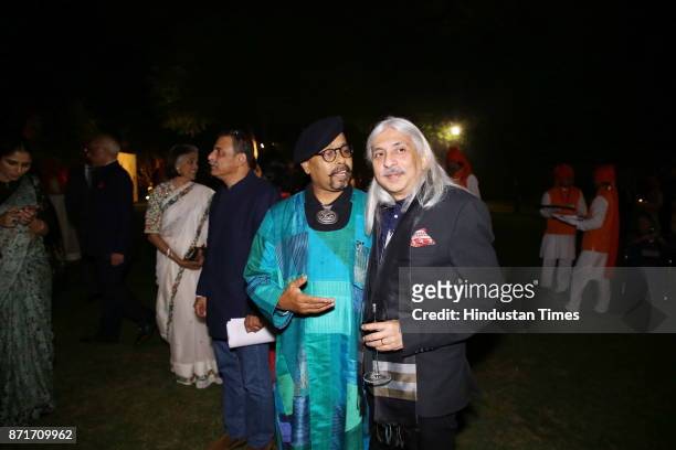 Paresh Maity with Sanjoy Roy during the fundraiser for Lepra India Trust at the residence of the British High Commissioner Sir Dominic Asquith at 2...