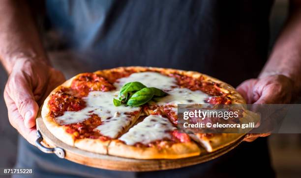 pizza - basil stock pictures, royalty-free photos & images