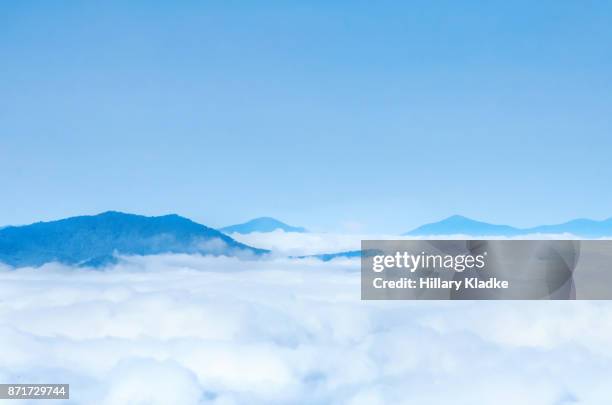 blue mountains above the clouds - blue ridge parkway stock pictures, royalty-free photos & images