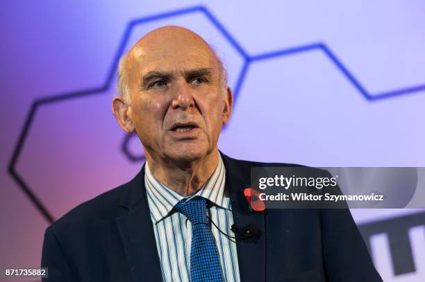 Liberal Democrat leader and former Business Secretary Vince Cable gives a speech in City of London on economic challenges ahead of Autumn Budget and...