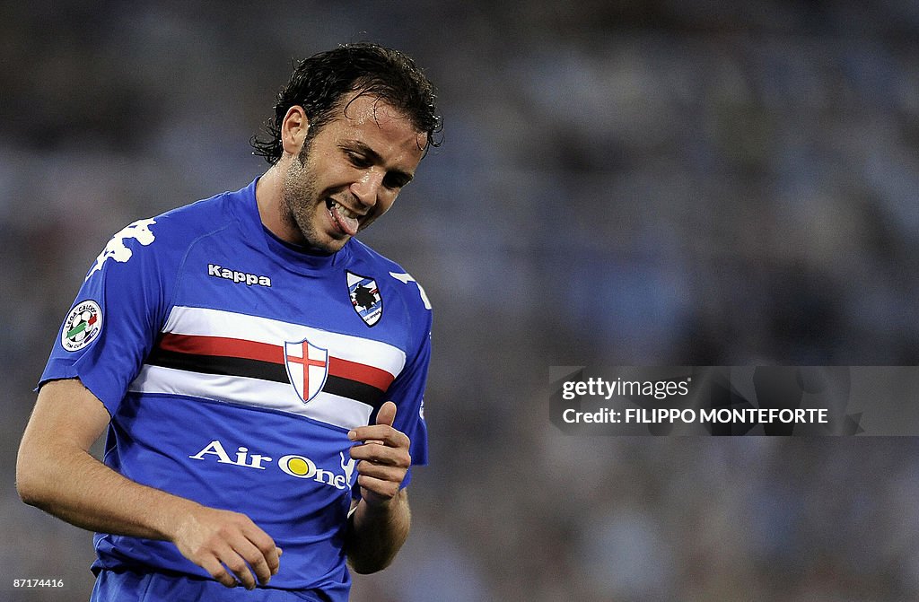 Sampdoria's forward Giampaolo Pazzini re