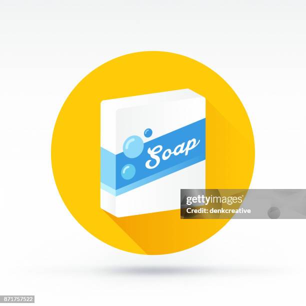 soap icon - laundry detergent box stock illustrations