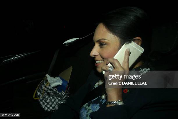 Britain's International Development Secretary Priti Patel arrives at no 10 Downing Street in London on November 8 - Britain's International...