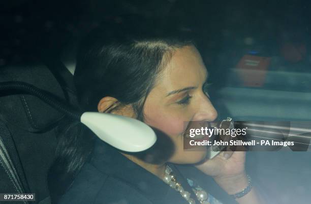 International Development Secretary Priti Patel arrives at 10 Downing Street in London, after she was ordered back to Britain following the...