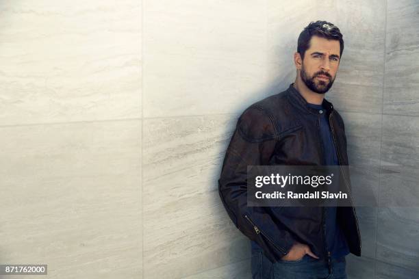 American football quarterback for the Green Bay Packers Aaron Rodgers is photographed for ESPN - The Magazine on July 21, 2017 in Los Angeles,...