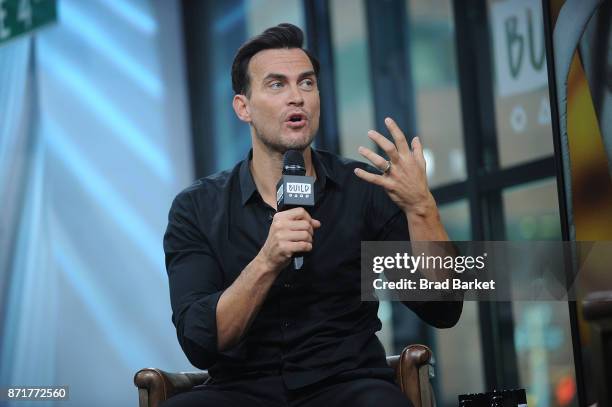 Cheyenne Jackson attends Build Presents Cheyenne Jackson discussing "American Horror Story" at Build Studio on November 8, 2017 in New York City.