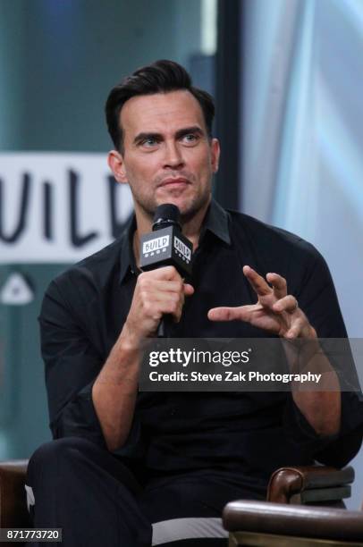 Actor Cheyenne Jackson attends Build Series to discuss "American Horror Story" at Build Studio on November 8, 2017 in New York City.