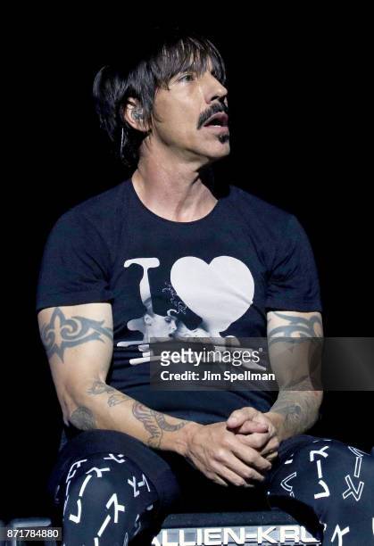 Singer Anthony Kiedis from the Red Hot Chili Peppers attends the 11th Annual Stand Up for Heroes at The Theater at Madison Square Garden on November...