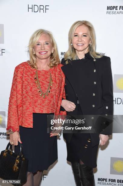 Sharon Bush and Hilary Geary Ross attend the 11th Annual Hope For Depression Research Foundation HOPE luncheon at The Plaza Hotel on November 8, 2017...