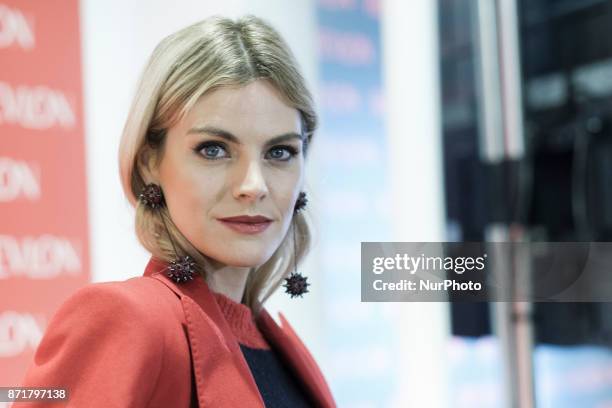 Spanish actress Amaia Salamanca attends Revlon new products presentation at The Little Showroom on November 8, 2017 in Madrid, Spain.