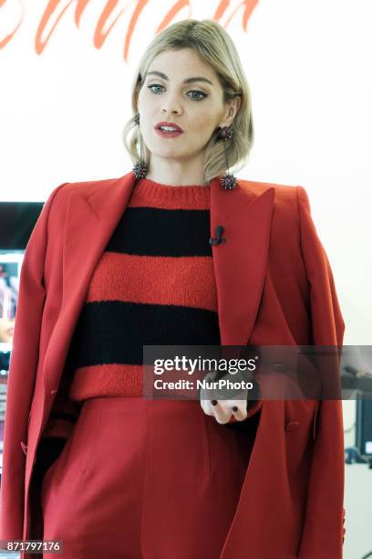 Spanish actress Amaia Salamanca attends Revlon new products presentation at The Little Showroom on November 8, 2017 in Madrid, Spain.