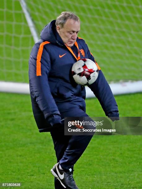 Coach Dick Advocaat of Holland during the match between Training Holland in Aberdeen at the Pittodrie Stadium on November 8, 2017 in Aberdeen United...