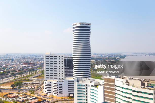 luchtfoto van guayaquil - guayaquil stockfoto's en -beelden