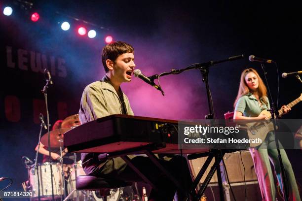 Lewis and Kitty Durham of Kitty Daisy And Lewis performs live on stage during a concert at Columbiahalle on November 8, 2017 in Berlin, Germany.