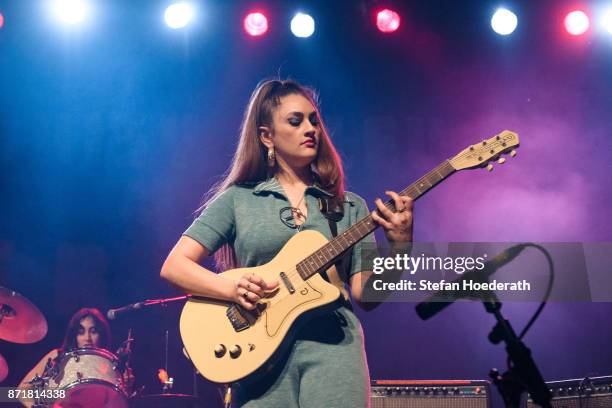 Daisy and Kitty Durham of Kitty Daisy And Lewis performs live on stage during a concert at Columbiahalle on November 8, 2017 in Berlin, Germany.