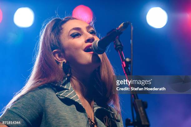 Kitty Durham of Kitty Daisy And Lewis performs live on stage during a concert at Columbiahalle on November 8, 2017 in Berlin, Germany.