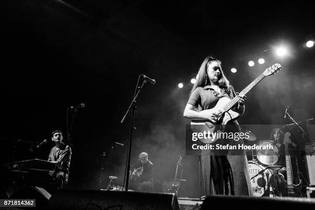 Lewis, Kitty and Daisy Durham of Kitty Daisy And Lewis performs live on stage during a concert at Columbiahalle on November 8, 2017 in Berlin,...