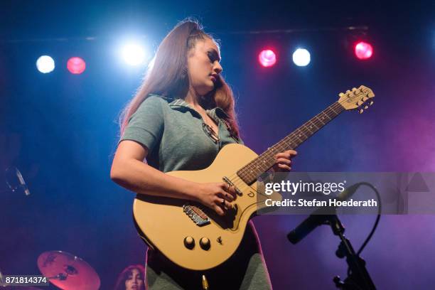 Kitty Durham of Kitty Daisy And Lewis performs live on stage during a concert at Columbiahalle on November 8, 2017 in Berlin, Germany.