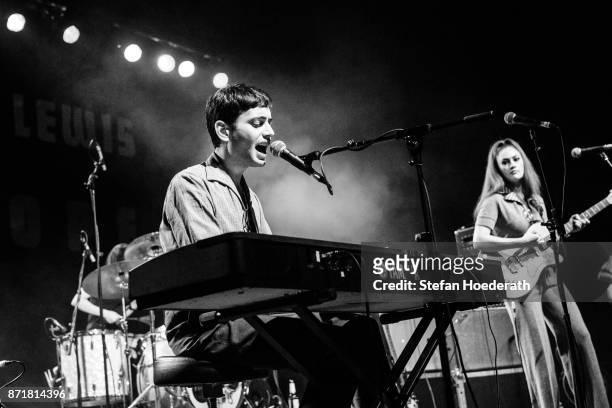 Lewis and Kitty Durham of Kitty Daisy And Lewis performs live on stage during a concert at Columbiahalle on November 8, 2017 in Berlin, Germany.