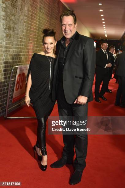 Frankie Poultney and David Seaman attend the World Premiere of "89" at the Odeon Holloway on November 8, 2017 in London, England.