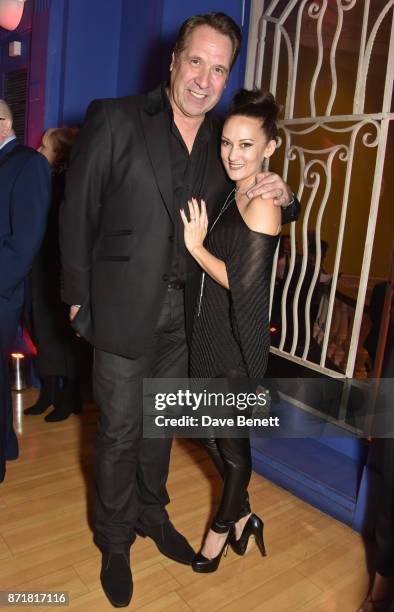 David Seaman and Frankie Poultney attend the World Premiere of "89" at the Odeon Holloway on November 8, 2017 in London, England.