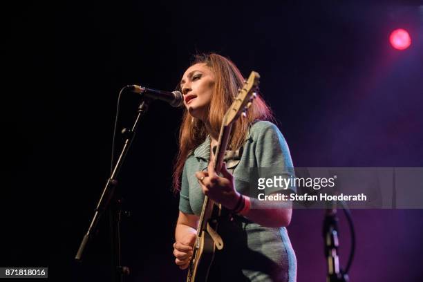 Kitty Durham of Kitty Daisy And Lewis performs live on stage during a concert at Columbiahalle on November 8, 2017 in Berlin, Germany.