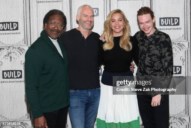 Clarke Peters, Martin McDonagh, Abbie Cornish and Caleb Landry Jones attend Build Series to discuss "Three Billboards Outside Ebbing, Missouri" at...