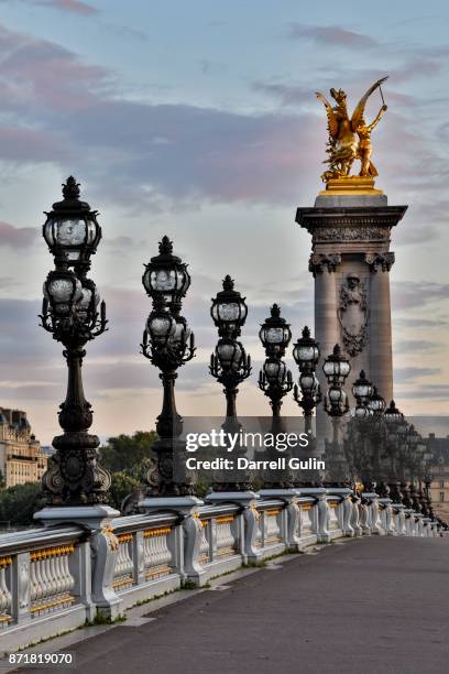 pont alexandre iii bridge paris - pont alexandre iii stock pictures, royalty-free photos & images
