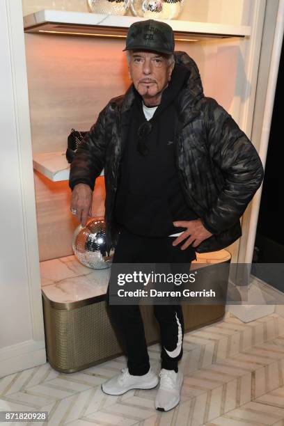 Nicky Haslam attends Jimmy Choo X Annabel's party hosted by Pierre Denis, CEO and Derek Blasberg at 27 New Bond Street on November 8, 2017 in London,...