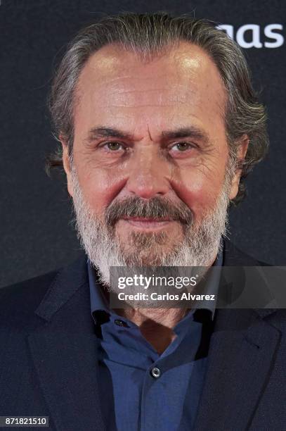 Spanish actor Jose Coronado attends 'Oro' premiere at the Callao cinema on November 8, 2017 in Madrid, Spain.