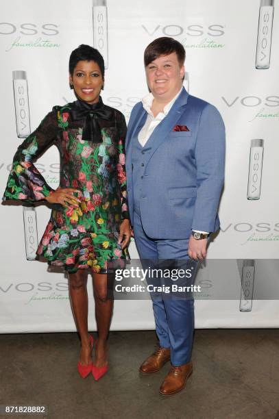Tamron Hall and Amy Harclerode attend Voss Foundation's 2017 Women Helping Women Annual Luncheon honoring Cynthia Ervio and Tamron Hall on November...