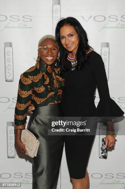 Cynthia Ervio and Susan Fales Hill attend Voss Foundation's 2017 Women Helping Women Annual Luncheon honoring Cynthia Ervio and Tamron Hall on...
