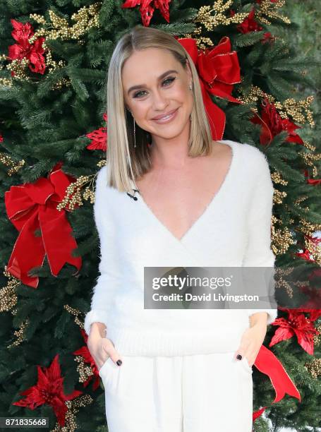 Actress Becca Tobin visits Hallmark's "Home & Family" at Universal Studios Hollywood on November 8, 2017 in Universal City, California.