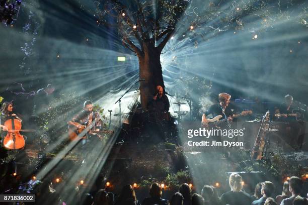 Simon Neil, James Johnston and Ben Johnston of Biffy Clyro perform an exclusive set for MTV Unplugged as part of MTV Music Week ahead of the 2017 MTV...