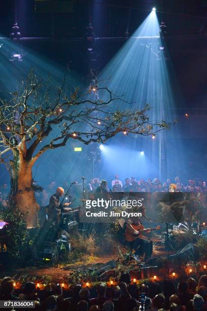 Simon Neil, James Johnston and Ben Johnston of Biffy Clyro perform an exclusive set for MTV Unplugged as part of MTV Music Week ahead of the 2017 MTV...