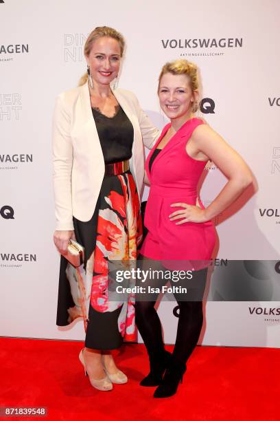 Eva Mona Rodekirchen and Iris Mareike Steen attend the Volkswagen Dinner Night prior to the GQ Men of the Year Award 2017 on November 8, 2017 in...