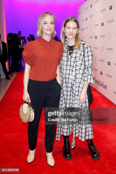 Friederike Kempter and Aino Laberenz attend the Volkswagen Dinner Night prior to the GQ Men of the Year Award 2017 on November 8, 2017 in Berlin,...