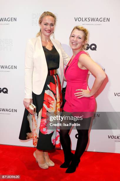 Eva Mona Rodekirchen and Iris Mareike Steen attend the Volkswagen Dinner Night prior to the GQ Men of the Year Award 2017 on November 8, 2017 in...