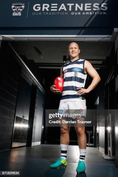 Gary Ablett poses for a photo a Geelong Cats AFL media opportunity at GMBHA Stadium on November 9, 2017 in Geelong, Australia.