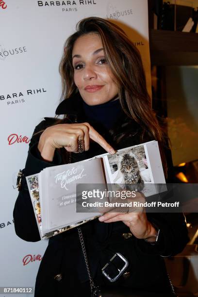 Nadia Fares attends Reem Kherici signs her book "Diva" at the Barbara Rihl Boutique on November 8, 2017 in Paris, France.