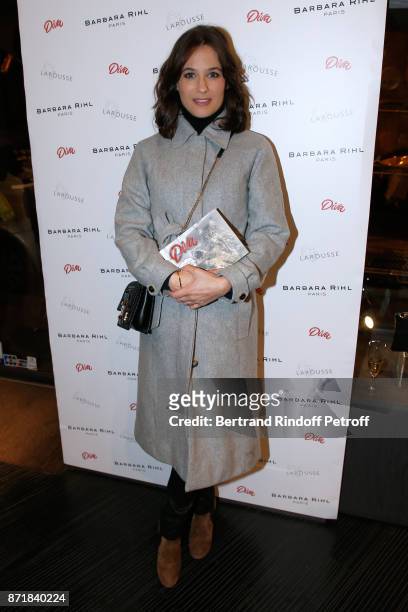 Melanie Bernier attends Reem Kherici signs her book "Diva" at the Barbara Rihl Boutique on November 8, 2017 in Paris, France.