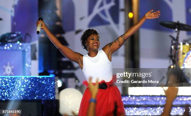 Noelle Scaggs of the Fitz and the Tantrums performs during the taping of "The Wonderful World Of Disney: Magical Holiday Celebration" at Walt Disney...