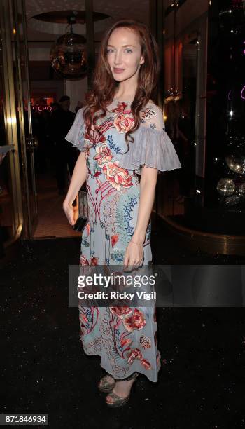 Olivia Grant seen attending Jimmy Choo x Annabel's - private party held at Jimmy Choo Bond Street on November 8, 2017 in London, England.