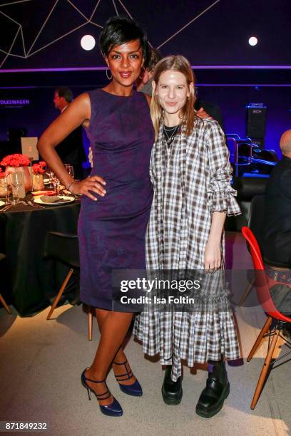 Dennenesch Zoude and Aino Laberenz attend the Volkswagen Dinner Night prior to the GQ Men of the Year Award 2017 on November 8, 2017 in Berlin,...