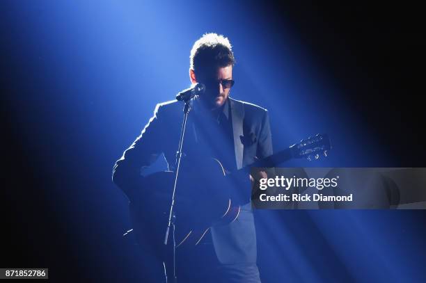 Eric Church performs onstage at the 51st annual CMA Awards at the Bridgestone Arena on November 8, 2017 in Nashville, Tennessee.